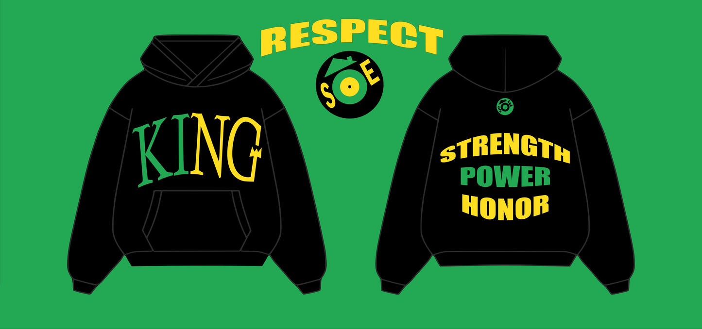 KING "RESPECT" Oversized Heavyweight Hoodie