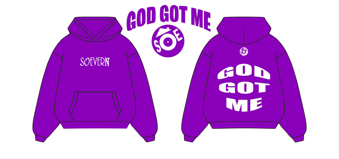 SOEVERN/QUEEN "GOD GOT ME" Oversized Heavyweight Hoodie