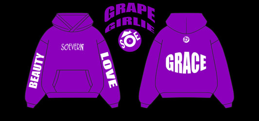 SOEVERN/QUEEN "GRAPE GIRLIE" Oversized Heavyweight Hoodie